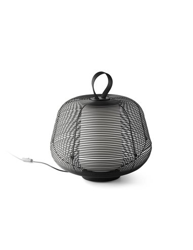 Lámpara LED decorativa negra NARA, portátil E27 (no incl.), IP65 exterior