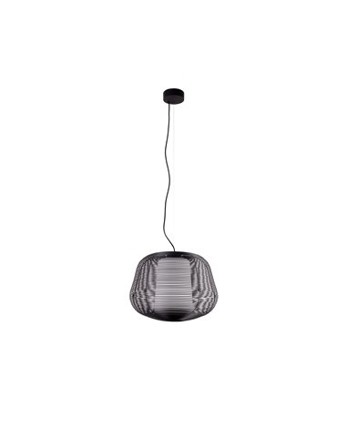 Lámpara suspendida NARA negra IP65 exterior E27 (no incl.)