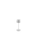 Lámpara LED minimalista portátil blanca MAVIS, 20cm alto, exterior 2W 2700K