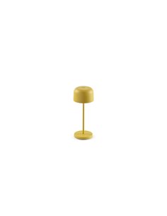 Lámpara minimalista LED exterior amarilla MAVIS, 20cm alto, portátil 2W 2700K