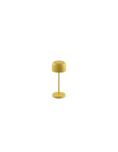 Lámpara minimalista LED exterior amarilla MAVIS, 20cm alto, portátil 2W 2700K
