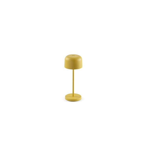 Lámpara minimalista LED exterior amarilla MAVIS, 20cm alto, portátil 2W 2700K