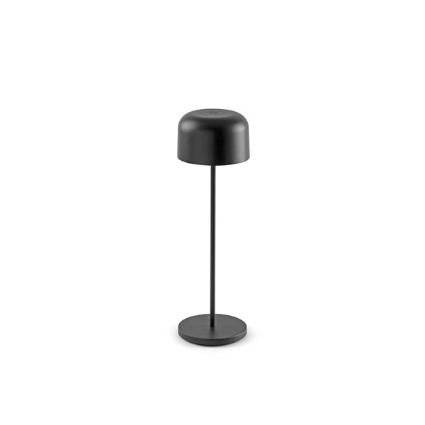 Sobremesa LED portátil negra MAVIS, 36cm alto, exterior 3W 2700K