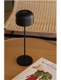 Sobremesa LED portátil negra MAVIS, 36cm alto, exterior 3W 2700K