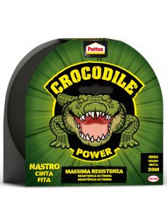 PATTEX Adventure Crocodile Power Cinta Americana Negra 50mm x 20m | Extra Gruesa y Ultra Resistente