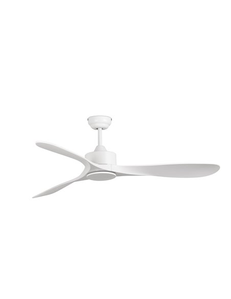 Ventilador de techo LUZON DC blanco 23W, con mando y control inteligente TUYA, Ø132 cm, 3 palas