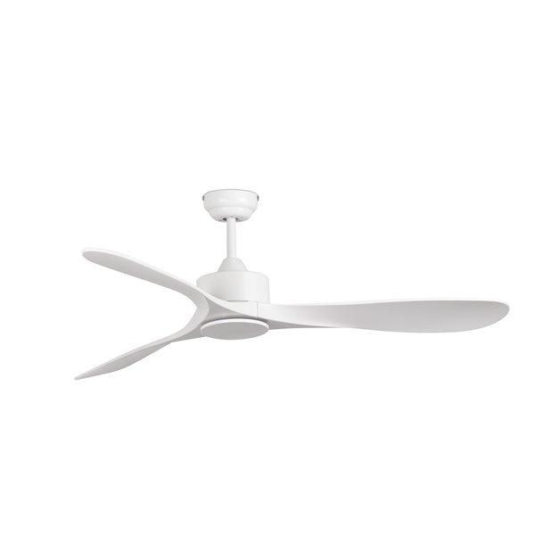 Ventilador de techo LUZON DC blanco 23W, con mando y control inteligente TUYA, Ø132 cm, 3 palas