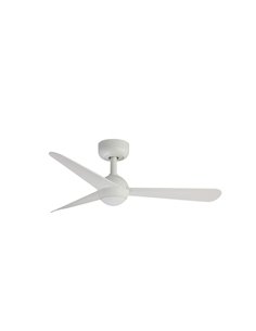 Ventilador de techo SFERA S sin luz, blanco 28W, con mando y control inteligente TUYA, Ø90 cm, 3 palas