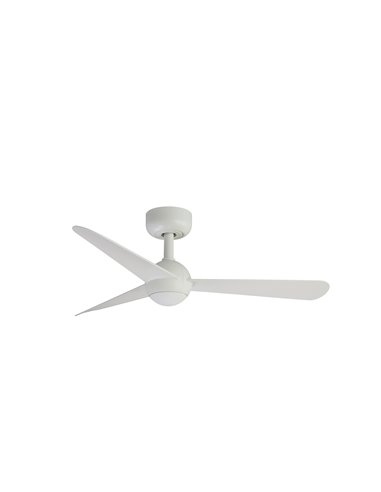 Ventilador de techo SFERA S sin luz, blanco 28W, con mando y control inteligente TUYA, Ø90 cm, 3 palas
