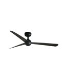 Ventilador de techo 34W  SFERA M negro, sin luz, con mando TUYA, Ø125 cm, 3 palas
