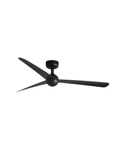 Ventilador de techo 34W  SFERA M negro, sin luz, con mando TUYA, Ø125 cm, 3 palas