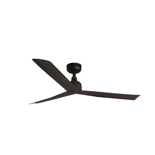 Ventilador sin luz de techo MARINE M marrón 27W, apto para exterior IP44, con app TUYA y mando, 3 palas Ø125 cm
