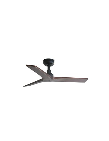 Ventilador sin luz KLIM S negro palas madera nogal/roble, Ø925mm, con control WIZ por app y voz, 28W, E27