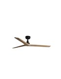 Ventilador sin luz KLIM M negro palas madera nogal/roble, 35W, Ø1250mm, con mando y app TUYA