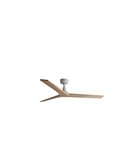 Ventilador sin luz KLIM M blanco palas madera roble claro, 35W, Ø1250mm, con mando y app TUYA