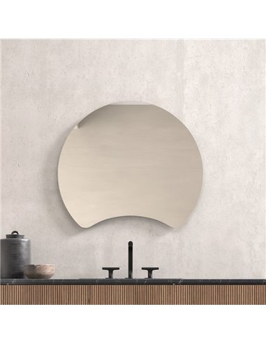 Miroir demi-lune Cracovia sans lumière pour salle de bain, différentes tailles