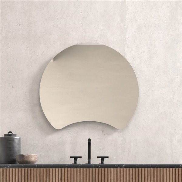Miroir demi-lune Cracovia sans lumière pour salle de bain, différentes tailles