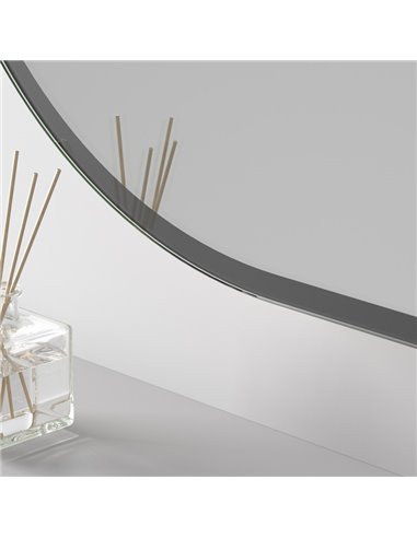 Espelho Malta sem iluminação com cantos arredondados, moldura preta fosca, vários tamanhos