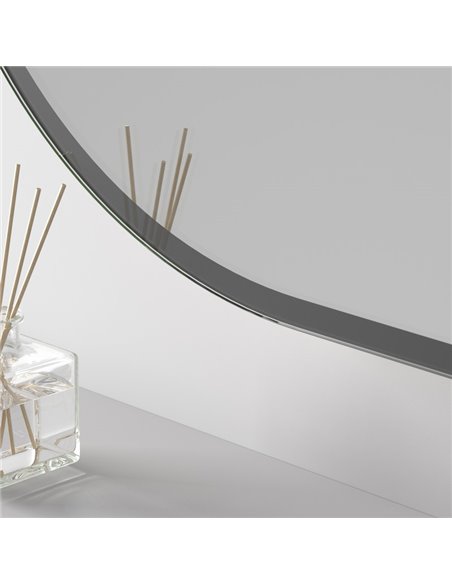 Espejo sin luz MALTA esquinas redondeadas, marco negro mate, varias medidas