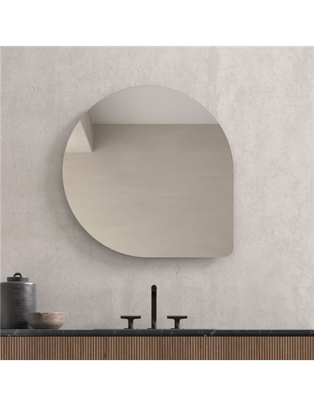 Miroir sans cadre TOMAR, 8 positions d'installation, 80 x 80 cm