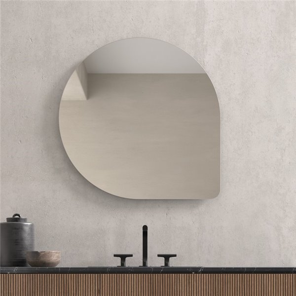 Miroir sans cadre TOMAR, 8 positions d'installation, 80 x 80 cm
