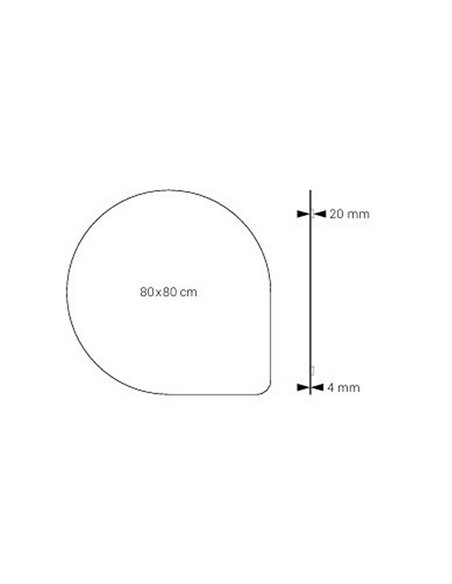 Miroir sans cadre TOMAR, 8 positions d'installation, 80 x 80 cm