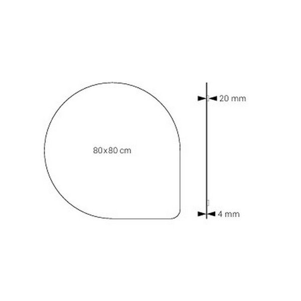 Espejo sin luz TOMAR sin marco, 8 posiciones de instalación 80x80cm