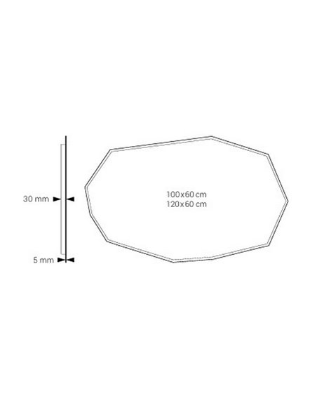 Miroir LED polygonal rétroéclairé GAUDÍ pour salles de bains avec Triple Touch CCT 3000K-4500K-6000K et antibuée IP44