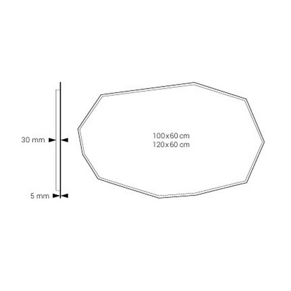 Espejo LED forma poligonal retroiluminado GAUDÍ para baño Triple Touch Táctil CCT 3000K-4500K-6000K y Antivaho IP44