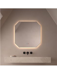 Espejo LED retroiluminado IDRIA para baño Triple Touch Táctil CCT 3000K-4500K-6000K y Antivaho IP44 2