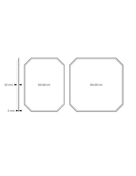Miroir de salle de bain LED rétroéclairé IDRIA Triple Touch CCT 3000K-4500K-6000K et antibuée IP44