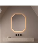 Miroir de salle de bain LED rétroéclairé IDRIA Triple Touch CCT 3000K-4500K-6000K et antibuée IP44