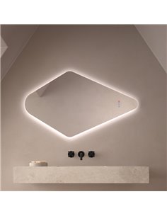 Espelho retroiluminado LED MUDEJAR Triple Touch com múltiplas posições, CCT 3000K-4500K-6000K e antiembaçante IP44