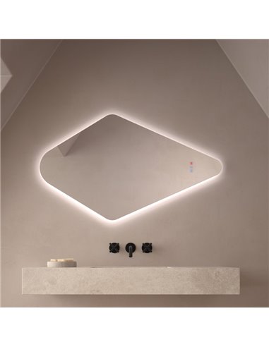 Espelho retroiluminado LED MUDEJAR Triple Touch com múltiplas posições, CCT 3000K-4500K-6000K e antiembaçante IP44