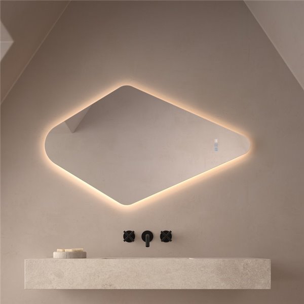 Espejo LED retroiluminado varias posiciones MUDEJAR Triple Touch Táctil CCT 3000K-4500K-6000K y Antivaho IP44