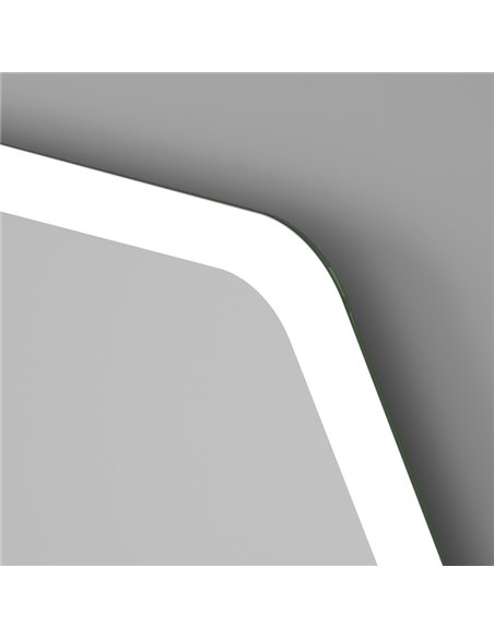 Espelho LED com luz frontal e traseira, TARRAGONA, 80x70cm, Triple Touch, CCT 3000K-4500K-6000K e antiembaçante, IP44