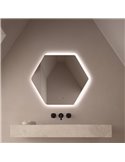Espejo LED luz frontal y retroiluminado TARRAGONA 80x70cm Triple Touch Táctil CCT 3000K-4500K-6000K y Antivaho IP44