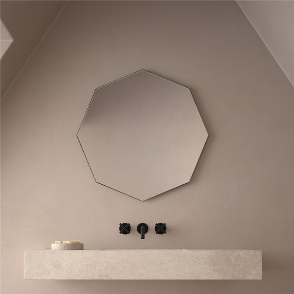 Miroir de salle de bain polygonal non éclairé DALMACIA