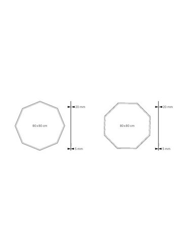 Miroir de salle de bain polygonal non éclairé DALMACIA
