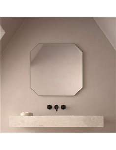 Miroir de salle de bain non éclairé SUKUR, différentes tailles, forme polygonale 2