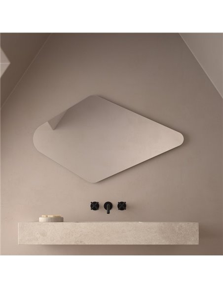 Miroir de salle de bain non éclairé CORNWALL forme polygonale 70x120cm