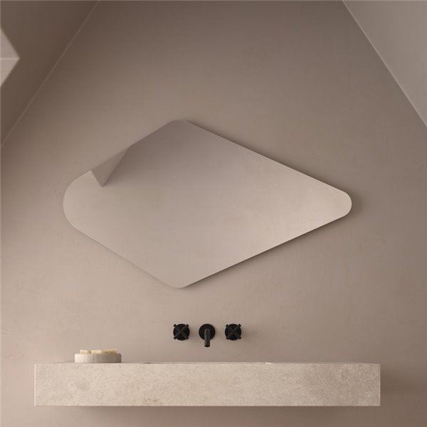 Espejo sin luz para baño CORNUALLES forma poligonal 70x120cm
