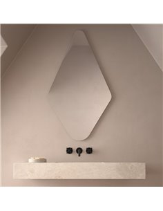 Miroir de salle de bain non éclairé CORNWALL forme polygonale 70x120cm 2