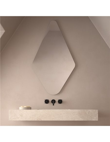 Espejo sin luz para baño CORNUALLES forma poligonal 70x120cm