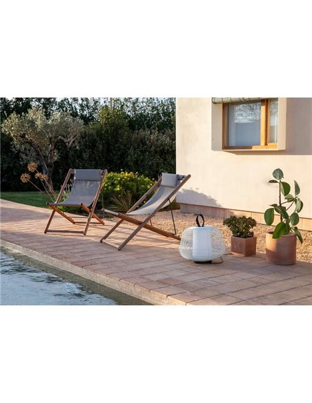 Lámpara de exterior portátil NARA beige IP65 para terrazas, con cable, E27 (no incl.)