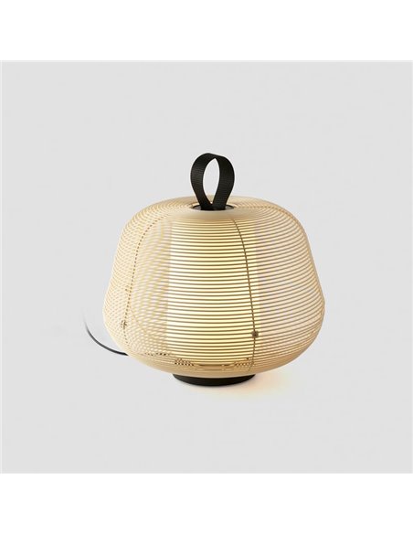 Luminária externa portátil NARA bege IP65 para terraços, com cabo, E27 (não incl.)