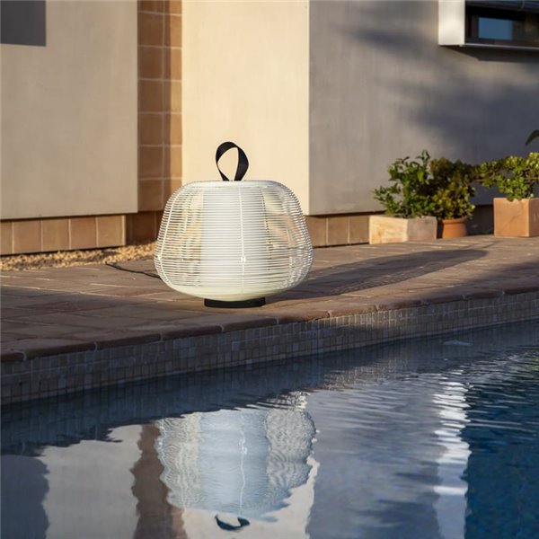 Lampe d'extérieur portable NARA beige IP65 pour terrasses, avec câble, E27 (non incl.)