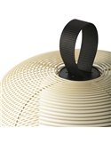 Luminária externa portátil NARA bege IP65 para terraços, com cabo, E27 (não incl.)