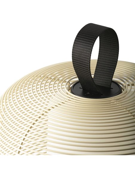 Luminária externa portátil NARA bege IP65 para terraços, com cabo, E27 (não incl.)