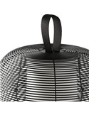 Lámpara LED decorativa negra NARA, portátil E27 (no incl.), IP65 exterior